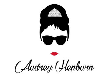 Audrey Hepburn, izole minimalist portre vektör 