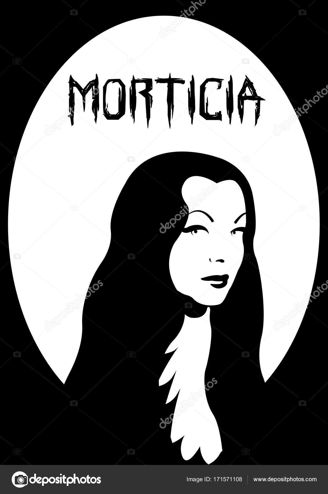 Download Vector: familia addams | Retrato de vector de Morticia ...