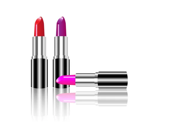 Meghatározott színű rúzs, smink szépség természetes kozmetikai, elszigetelt vektor — Stock Vector