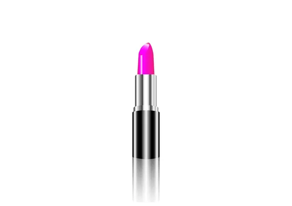 Pintalabios rosa, maquillaje belleza cosmética natural, vector aislado — Vector de stock