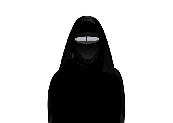 Wanita muslim arab, Tipe pakaian Burka, vektor terisolasi - Stok Vektor