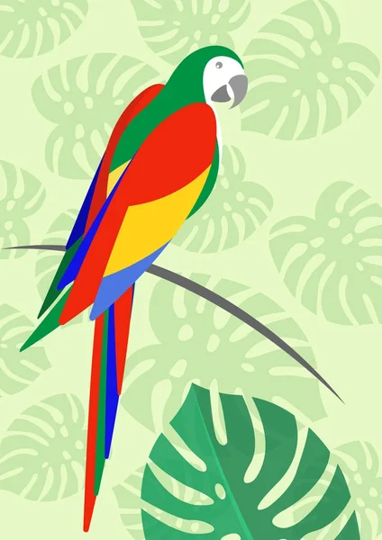 Papuga tło wzór kwiatowy lato odrobina, wektor powierzchni tekstury, włókienniczych, Tapety, tła strony sieci web. — Wektor stockowy