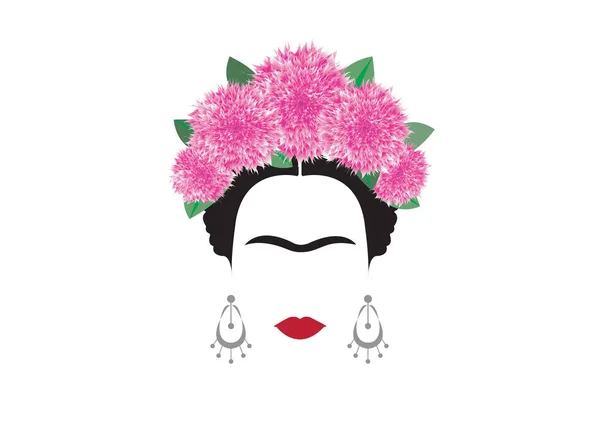 Frida Kahlo vector retrato — Archivo Imágenes Vectoriales