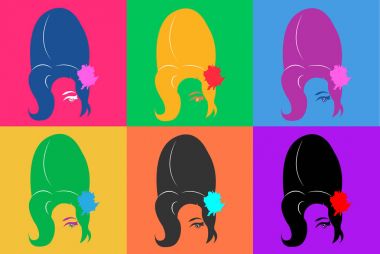 Amy Winehouse vektör portre, renkli sürüm Pop sanat tarzı . 