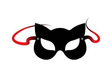  Karnaval fetiş kedi maskeleri, bdsm oyuncaklar, izole vektör aksesuarları 