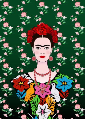 Frida Kahlo vektör portre