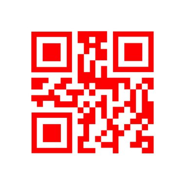 QR code tarama, izole barkod simgesi için. Modern basit düz bar kod işareti. Pazarlama, Internet kavramı. Web sitesi tasarımı, izole mobil uygulama Logo barkod için trendy vektör satın Pazar işareti simgesi 