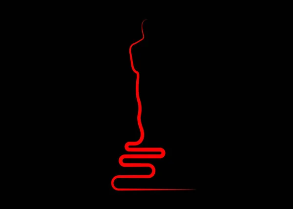 ベクター イラスト抽象的な人ロゴ アイコン、黒背景 — ストックベクタ
