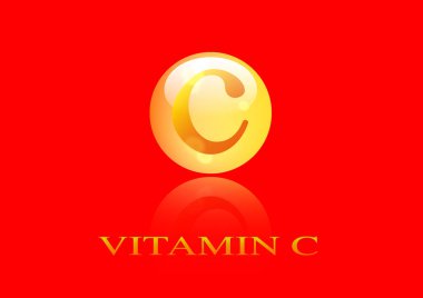 C vitamini damla hap kapsül simgesi. Askorbik asit