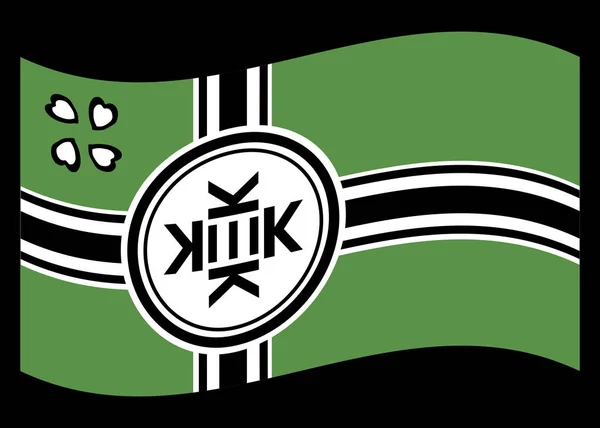 Kekistan, vektör illüstrasyon izole bayrağı — Stok Vektör