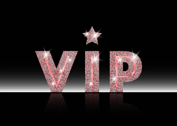 Pink Gold symbol of exclusivity, the label VIP with glitter. Very important person - VIP icon on white background Sign of exclusivity with bright, Golden pink glow. Template for vip banners or card