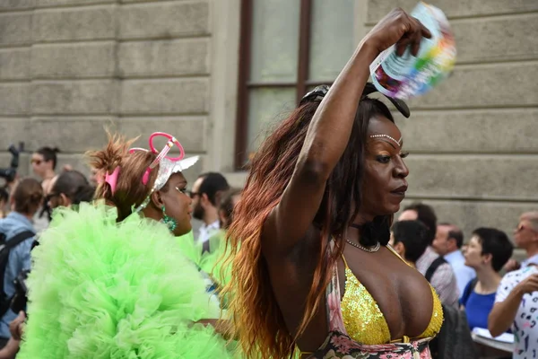 Florence Italië Juni 2017 Mensen Manifestets Voor Lesbiennes Ongehuwd Homo — Stockfoto