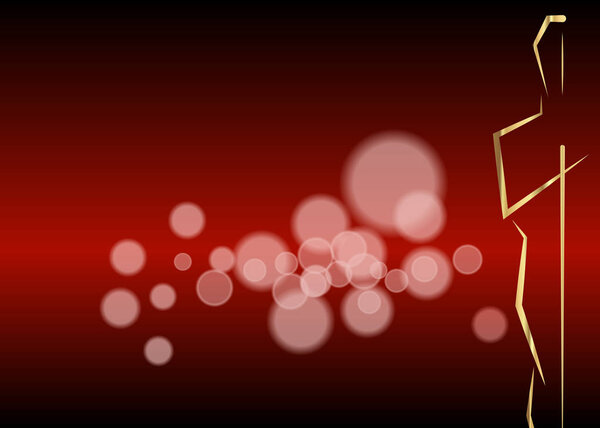 размытый фон с боке света с Оскаром абстрактной статуэткой
