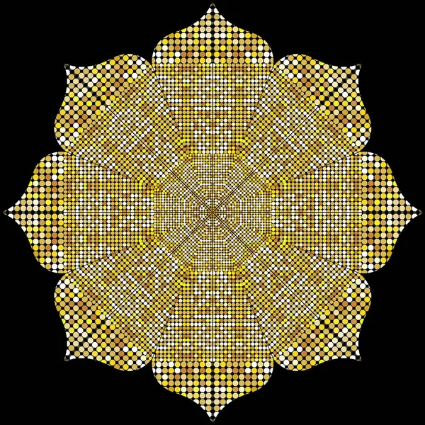 Mandala doku Bizans altın mozaikli stil/antika antika stili mozaik/mozaik karolar. Arnavut kaldırımlı doku, tasarım, desen Parke taş plaka için. 3D render illüstrasyon — Stok fotoğraf