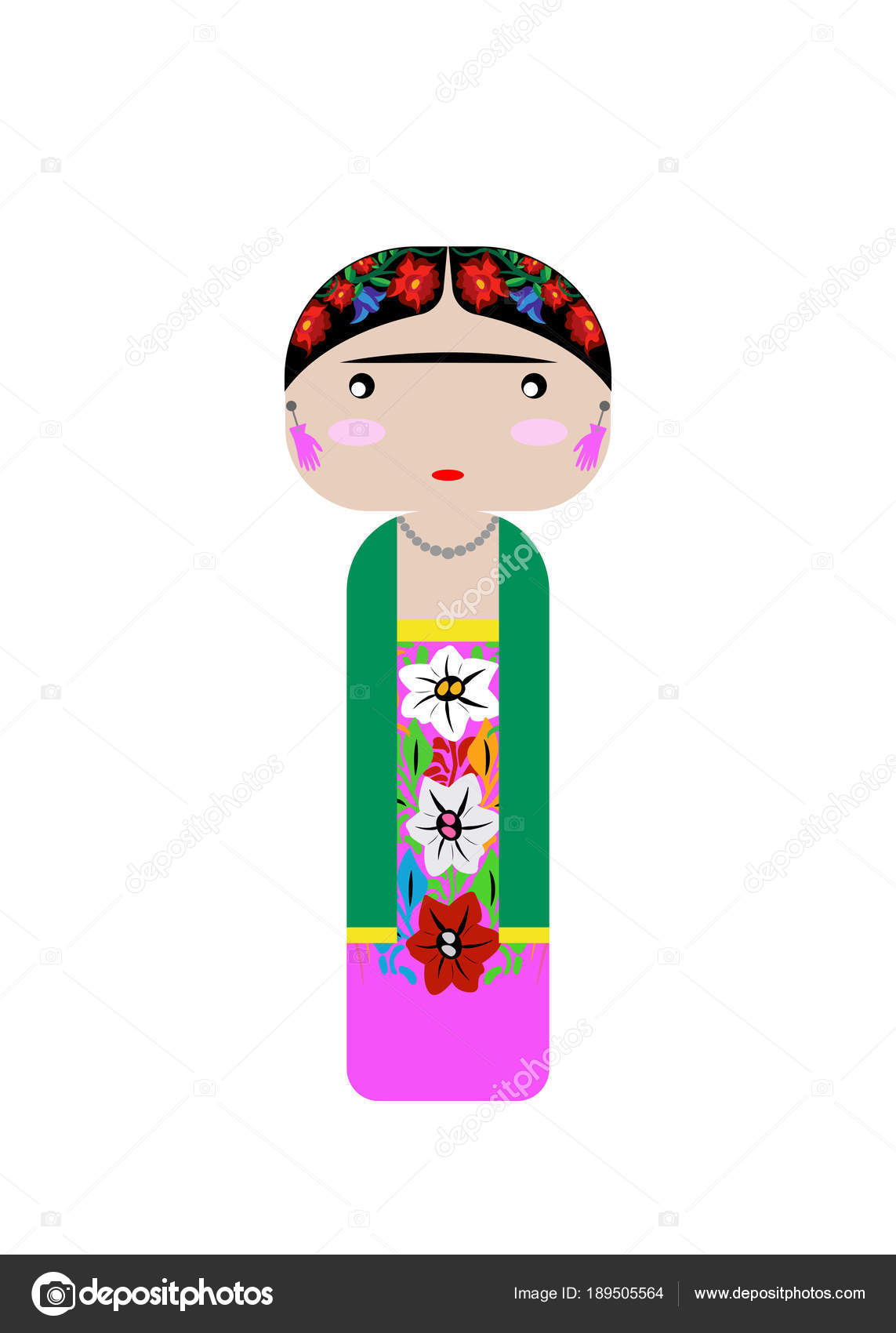 frida kokeshi doll