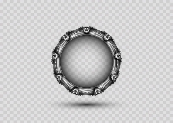 3D Sterrenpoort concept buitenaardse constructie isoleren op transparante achtergrond. Stargate logo Time Machine Portal — Stockvector