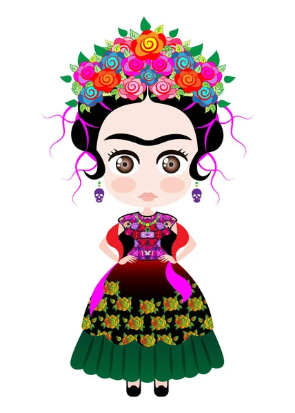 Muñeca de frida Imágenes Vectoriales, Ilustraciones Libres de Regalías de Muñeca de frida | Depositphotos®