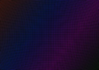Psikedelik şebeke. Parlak soyut retro fütüristik arka plan, biçimsiz holografik neon örgü. Buhar dalgası, sentetik dalga, siber punk illüstrasyonu