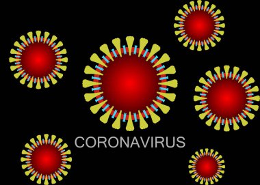Coronavirus ikonu, 2019-ncov romanı Coronavirus konsepti Asya gribi salgını ve koronavirüs gribi salgını için tedavi edilebilir. Vektör arkaplanı 