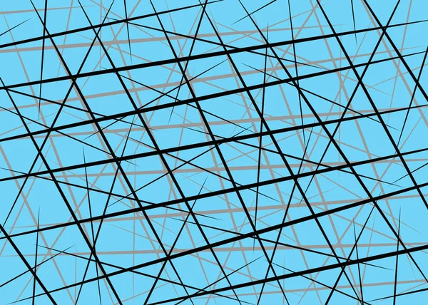 Zufällige chaotische Linien, verstreute Linien, zufällige chaotische Linien asymmetrische Textur Vektor abstrakte Kunst einfache gestreifte Element Illustration — Stockvektor