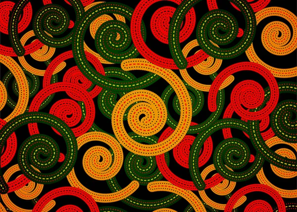 Tissu imprimé africain, Ornement fait main ethnique pour votre design, Motifs ethniques et tribaux éléments géométriques. Texture vectorielle, textile afro style mode Ankara. Robe Pareo, style batik coloré — Image vectorielle