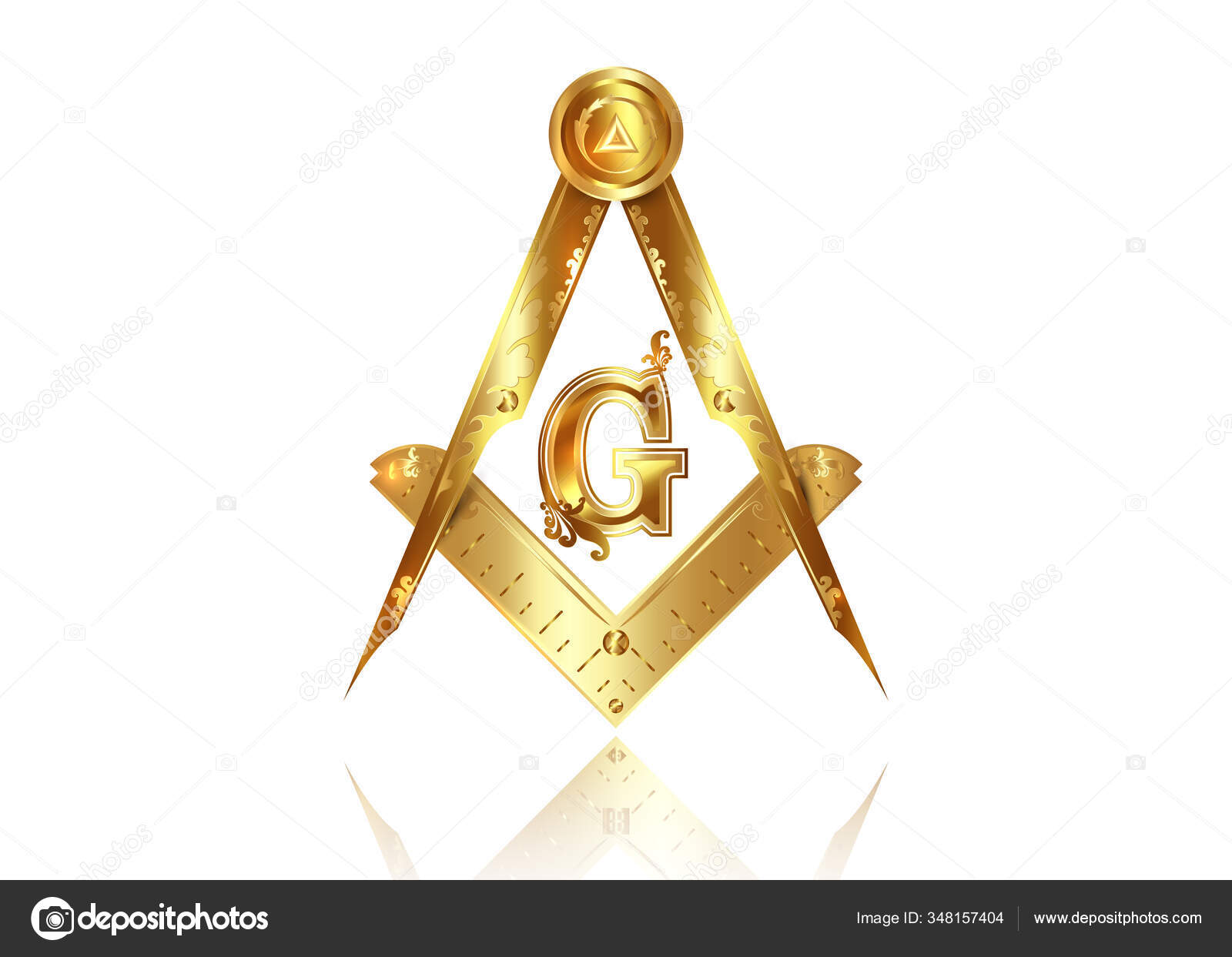 3 Diameter Blue & Gold F&AM Square & Compass Round Masonic Auto Emblem