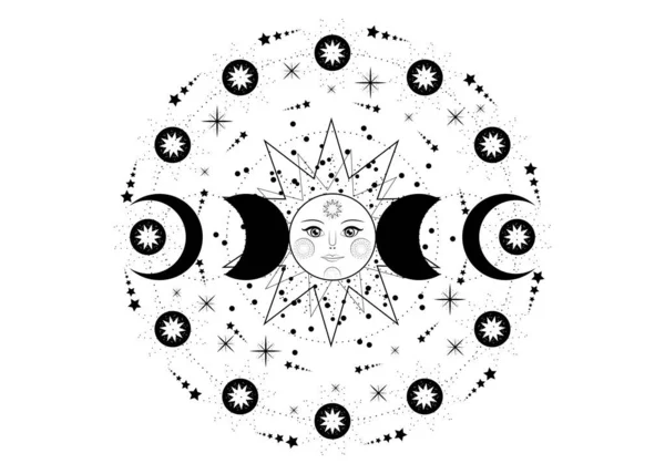 Solnce Luna Mandalaストックベクター ロイヤリティフリーsolnce Luna Mandalaイラスト ページ 3 Depositphotos
