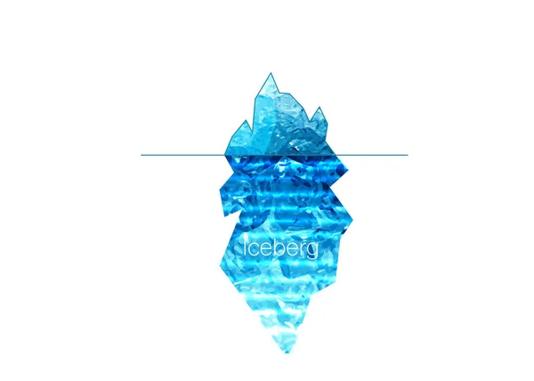 Logo Vectoriel Iceberg Isolé Sur Fond Blanc Icône Vectorielle Réaliste — Image vectorielle