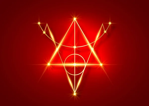 Heldere Gouden Sigil Van Bescherming Magisch Amulet Van Licht Kan — Stockvector