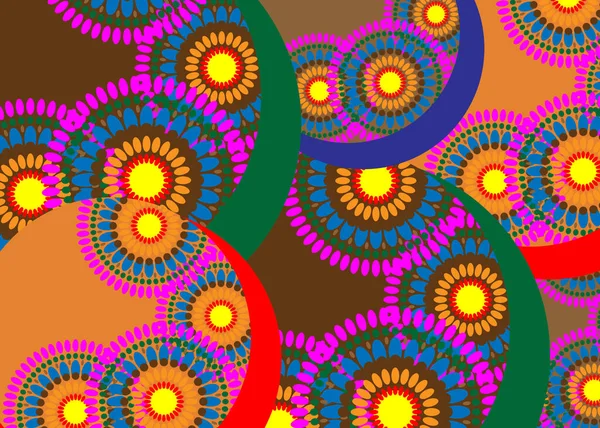 Африканська Тканина Друку Етнографічний Орнамент Вашого Дизайну Родові Племінні Мотиви — стоковий вектор