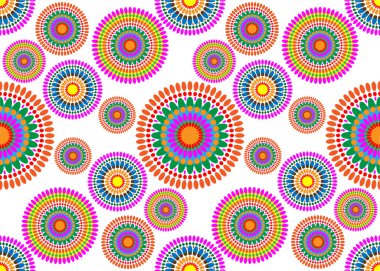 Afrika baskı kumaşı, tasarımın için el yapımı Etnik süs klasik kabile motifleri geometrik çiçek elementleri. Renkli kumaş, afro tekstil Ankara moda. Pareo elbise, batik stili.