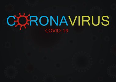Covid-19 Coronavirus kavramı yazı dizaynı logosu. Dünya Sağlık Örgütü WHO, COVID 19 adlı tehlikeli virüs taşıyıcı illüstrasyonu Coronavirus hastalığı için yeni bir resmi isim tanıttı