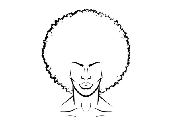 Портрет Чорного Чоловіка Кучерявим Волоссям Аватар Афроамериканців Приклад Зачіски Магазину — стоковий вектор