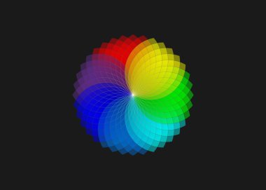 Color wheel ,monochromatic color wheel, colorful scheme theory, vector isolated or black background  clipart