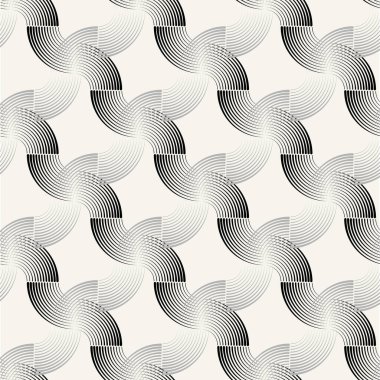 Vektör kusursuz desen. Çizgili soyut arkaplan. Kalın dalgalı çizgiler. Tek renkli karolar dalgalı. İllüstratör için kumaş parçası olarak kullanılabilir. İzole edilmiş beyaz renk, geriye dönük biçim