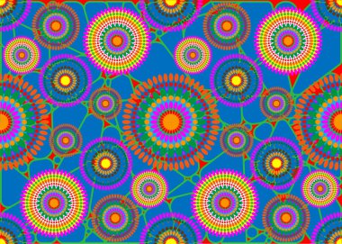 Afrika baskı kumaşı, tasarımın için el yapımı Etnik süs klasik kabile motifleri geometrik çiçek elementleri. Vektör renk dokusu, afro tekstil Ankara moda. Pareo elbise, batik stili.