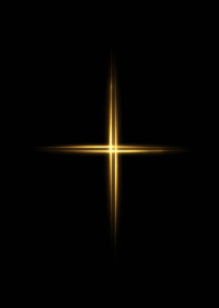 Σταυρός Από Φως Λαμπερός Σταυρός Χρυσό Πλαίσιο Σύμβολο Του Χριστιανισμού — Διανυσματικό Αρχείο