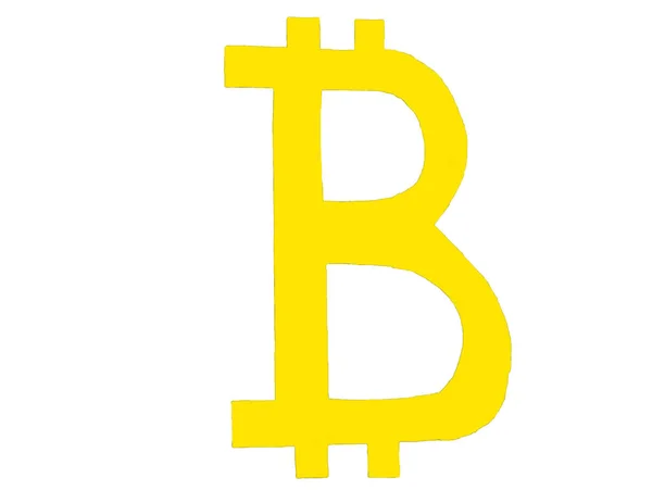 Bitcoin crypto monnaie coin blockchain logo plat. Bloquer la chaîne Bitcoin autocollant pour le web ou imprimer . — Photo