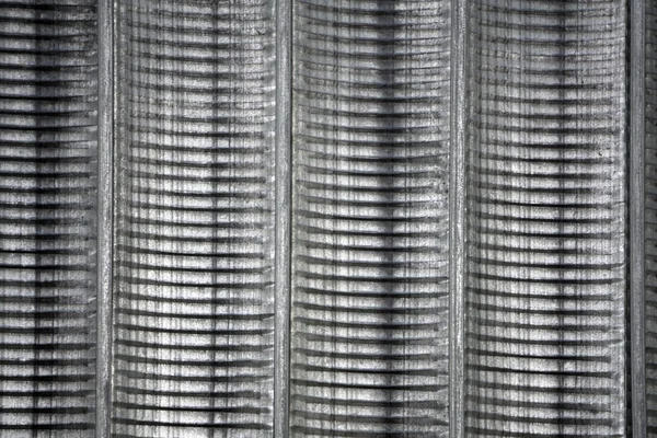 Corrugated metal texture dark gray metallic color . — Stock Photo, Image