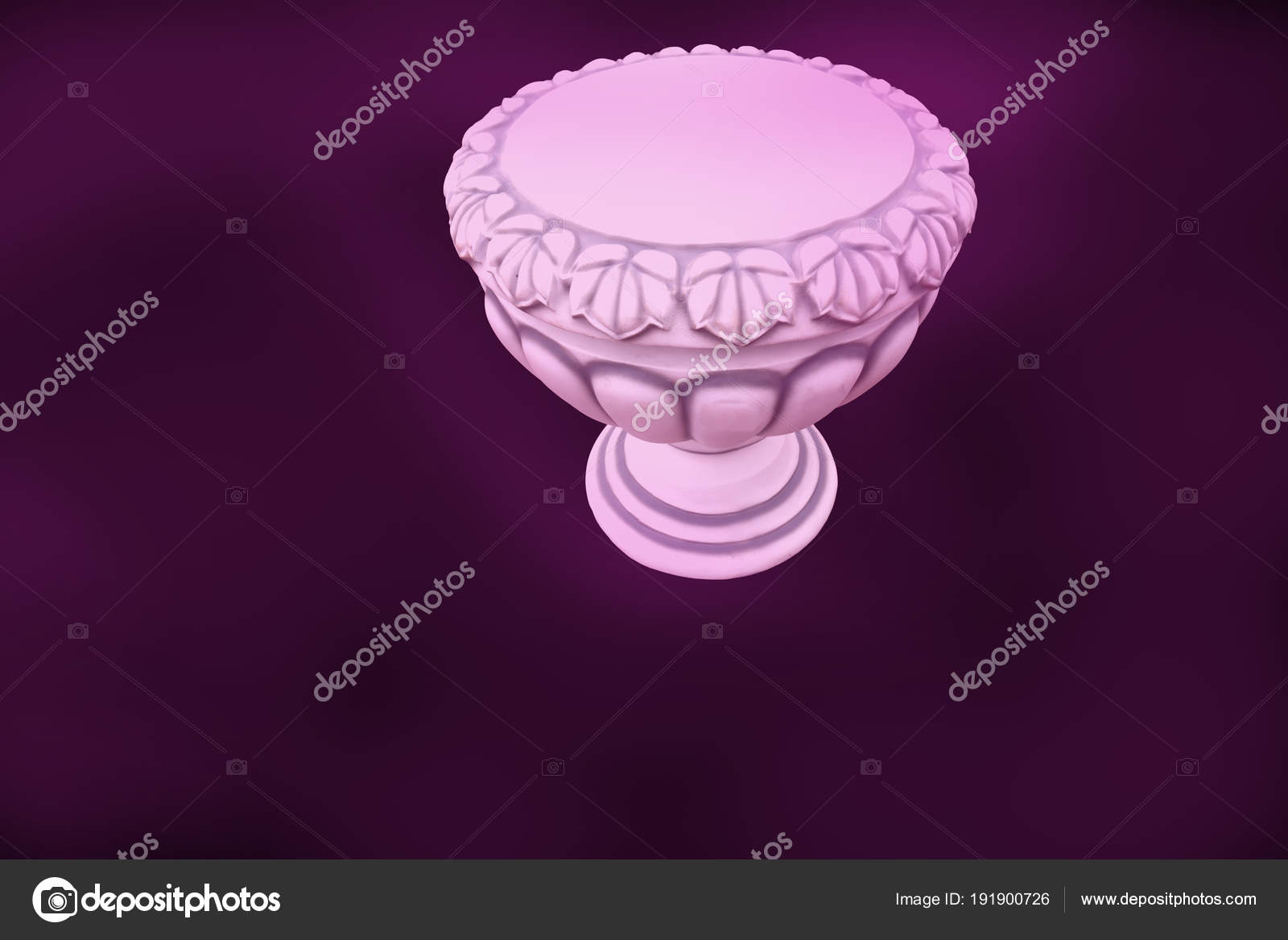 Decorative Stone Planter Urn In A Large Garden Stock Photo