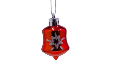 Beyaz arka planda izole edilmiş Noel oyuncağı