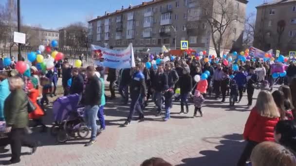 Russie Berezniki Mai 2018 Début Des Groupes Festival Personnes Partent — Video