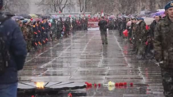 ロシア ベレズニキ 2018 日の戦勝記念日の祭典の間に — ストック動画