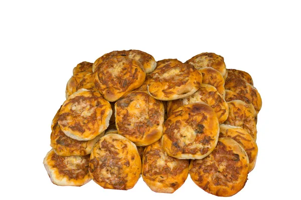 Keveréke mini pizza egy kő próbálja — Stock Fotó