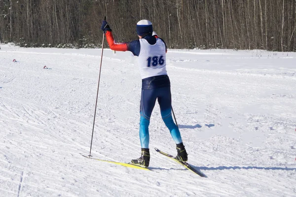 Sífutók Versenyeznek Egy Havas Réten Chama Chile Ski Classic Winter — Stock Fotó