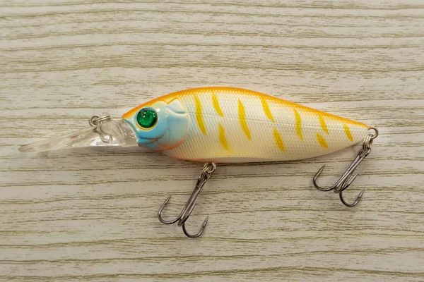 Iscas Pesca Wobblers São Multicoloridos Fundo Branco — Fotografia de Stock