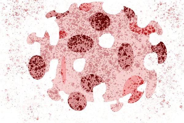 アジアのインフルエンザ流行の原因となるコロナウイルスの概念と パンデミックとして危険なインフルエンザ株の場合としてのコロナウイルスのインフルエンザ 顕微鏡のウイルスは閉じます 3Dレンダリング — ストック写真