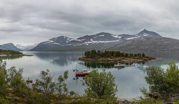 Ostrov v Fjord — Stock fotografie