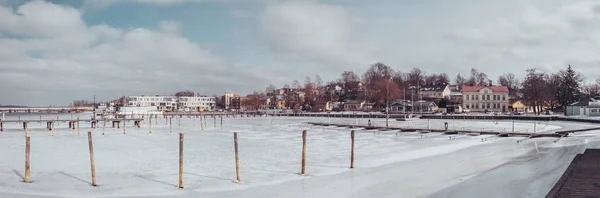 Tammisaari Raasepori marina in winter — стоковое фото