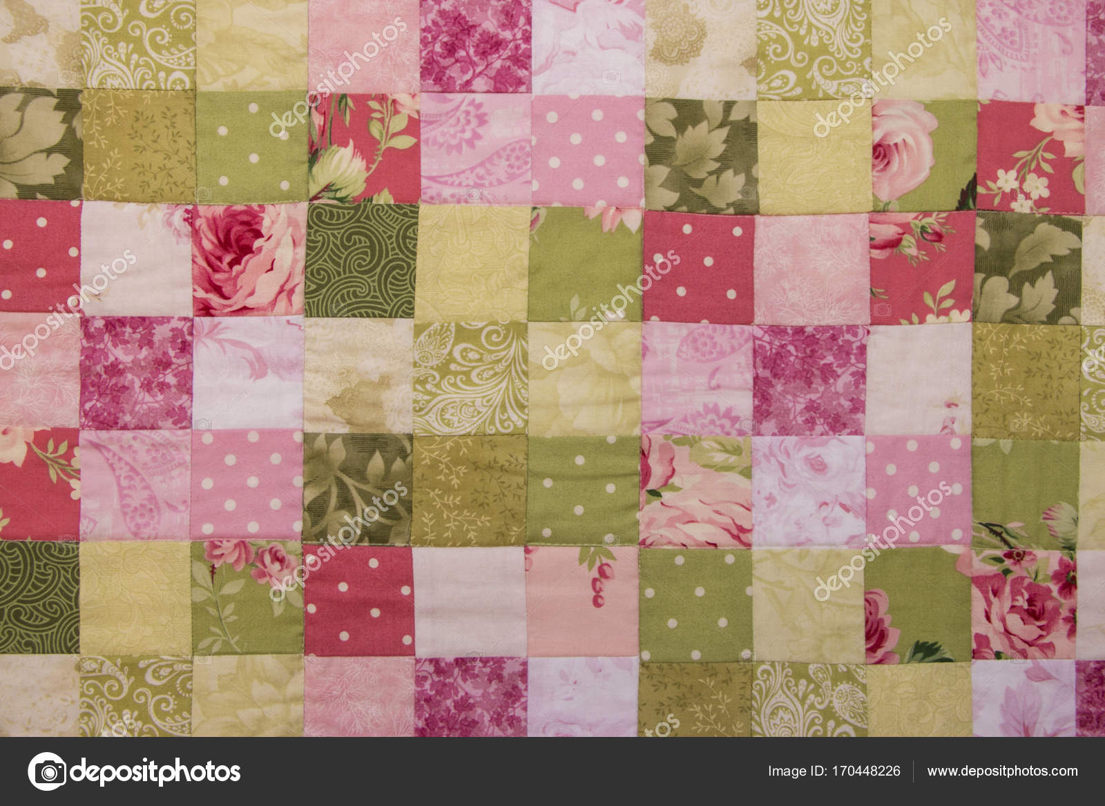 Colourful patchwork quilt background texture Stock Photo by ©mudpaws08
